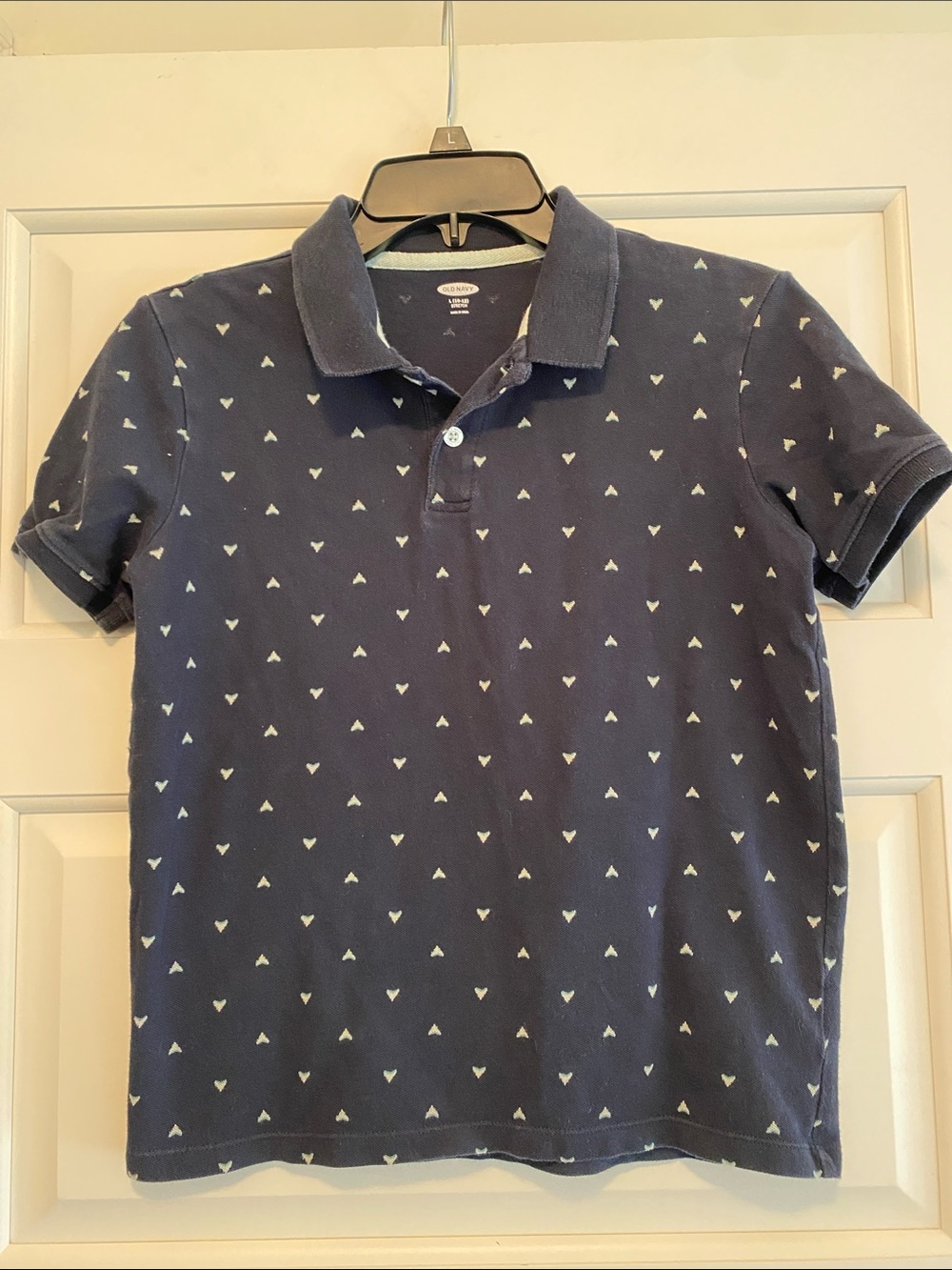 Old Navy subtle Sharktooth print polo